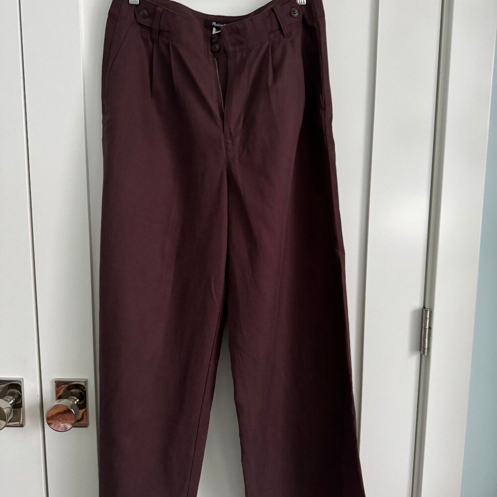 Madewell Petite Harlow Wide-Leg Pant in Brown size 6P